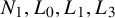 upper N 1 comma upper L 0 comma upper L 1 comma upper L 3