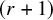 left parenthesis r plus 1 right parenthesis