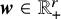 bold italic w element of double struck upper R Subscript plus Superscript r