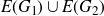 upper E left parenthesis upper G 1 right parenthesis union upper E left parenthesis upper G 2 right parenthesis
