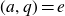 left parenthesis a comma q right parenthesis equals e