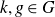 k comma g element of upper G