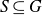upper S subset of or equal to upper G