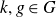 k comma g element of upper G
