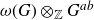omega left parenthesis upper G right parenthesis circled times Subscript double struck upper Z Baseline upper G Superscript a b