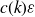 c left parenthesis k right parenthesis epsilon