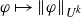 phi right arrow from bar StartMetric phi EndMetric Subscript upper U Sub Superscript k