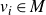 v Subscript i Baseline element of upper M