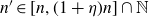 n prime element of left bracket n comma left parenthesis 1 plus eta right parenthesis n right bracket intersection double struck upper N