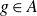 g element of upper A