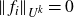 StartMetric f Subscript i Baseline EndMetric Subscript upper U Sub Superscript k Baseline equals 0