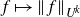 f right arrow from bar StartMetric f EndMetric Subscript upper U Sub Superscript k
