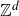 double struck upper Z Superscript d