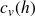 c Subscript v Baseline left parenthesis h right parenthesis
