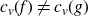 c Subscript v Baseline left parenthesis f right parenthesis not equals c Subscript v Baseline left parenthesis g right parenthesis