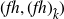 left parenthesis f h comma left parenthesis f h right parenthesis Subscript ModifyingAbove k With caret Baseline right parenthesis