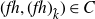 left parenthesis f h comma left parenthesis f h right parenthesis Subscript ModifyingAbove k With caret Baseline right parenthesis element of upper C