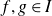 f comma g element of upper I