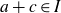 a plus c element of upper I