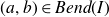left parenthesis a comma b right parenthesis element of upper B e n d left parenthesis upper I right parenthesis