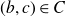 left parenthesis b comma c right parenthesis element of upper C
