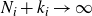 upper N Subscript i Baseline plus k Subscript i Baseline right arrow normal infinity
