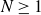 upper N greater than or equals 1
