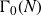 normal upper Gamma 0 left parenthesis upper N right parenthesis