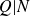 upper Q vertical bar upper N