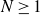 upper N greater than or equals 1