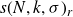 s left parenthesis upper N comma k comma sigma right parenthesis Subscript r