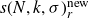 s left parenthesis upper N comma k comma sigma right parenthesis Subscript r Superscript normal n normal e normal w