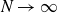upper N right arrow normal infinity