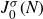 upper J 0 Superscript sigma Baseline left parenthesis upper N right parenthesis