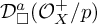upper D Subscript white medium square Superscript a Baseline left parenthesis upper O Subscript upper X Superscript plus Baseline divided by p right parenthesis