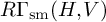 upper R upper Gamma Subscript s m Baseline left parenthesis upper H comma upper V right parenthesis
