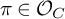 pi element of script upper O Subscript upper C