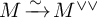 upper M backslash xrightarrow tilde upper M Superscript or or