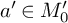 a prime element of upper M 0 prime