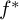 f Superscript asterisk