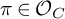 pi element of script upper O Subscript upper C