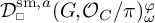 D sub square super s m comma a open parenthesis G comma O sub C forward slash pi close parenthesis superscript phi sub omega.