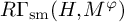 upper R upper Gamma Subscript s m Baseline left parenthesis upper H comma upper M Superscript phi Baseline right parenthesis
