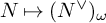 upper N right arrow from bar left parenthesis upper N Superscript or Baseline right parenthesis Subscript omega
