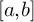 a comma b