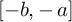negative b comma negative a