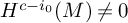 upper H Superscript c minus i 0 Baseline left parenthesis upper M right parenthesis not equals 0