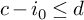 c minus i 0 less than or equals d