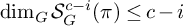 backslash dimension Subscript upper G Baseline upper S Subscript upper G Superscript c minus i Baseline left parenthesis pi right parenthesis less than or equals c minus i