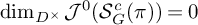 backslash dimension Subscript upper D Sub Superscript times Baseline upper J Superscript 0 Baseline left parenthesis upper S Subscript upper G Superscript c Baseline left parenthesis pi right parenthesis right parenthesis equals 0